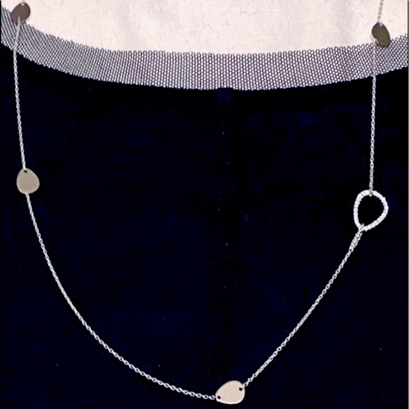 ❤️💯✅ 🆕925 STERLING SILVER TEARDROP CZ NECKLACE - Picture 5 of 5